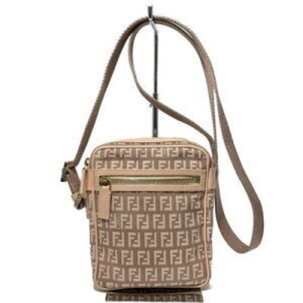 FENDI Shoulder Bag Zucchino Zucca Beige Tan